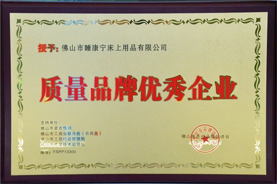 質量品牌優(yōu)秀企業(yè)